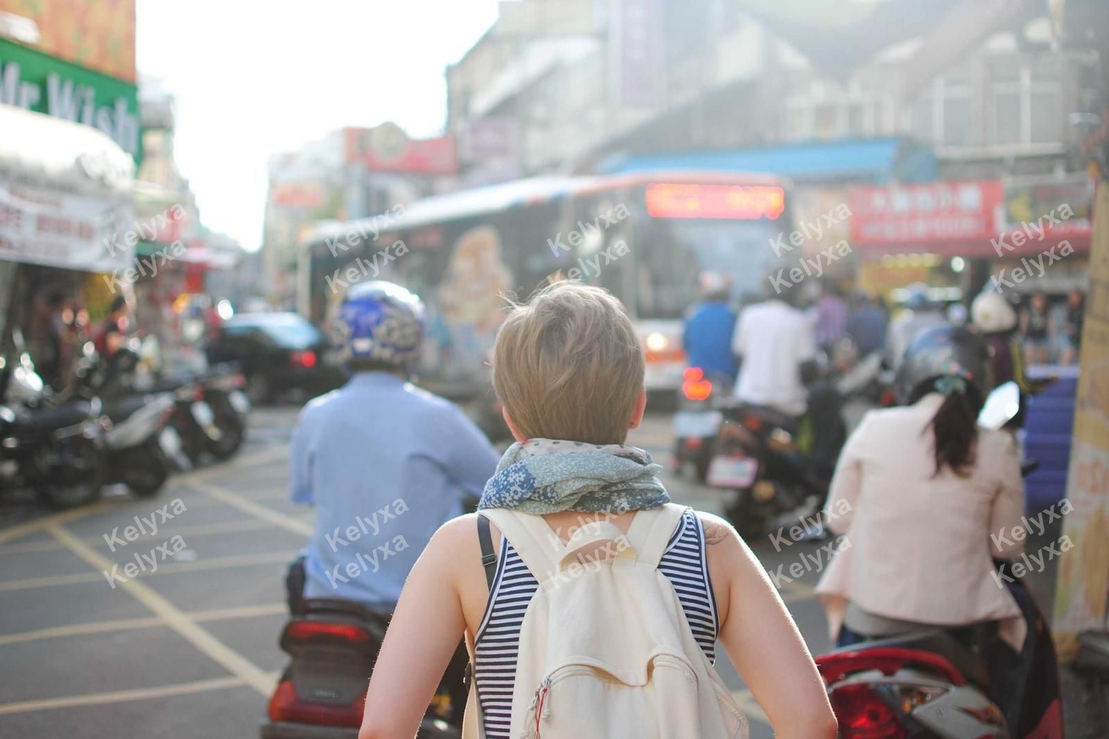 Walking Through Busy Street Market