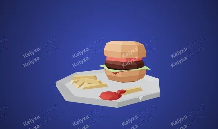 Plate With Food CAD Model