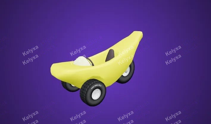 cartoon banana car 3D Model
