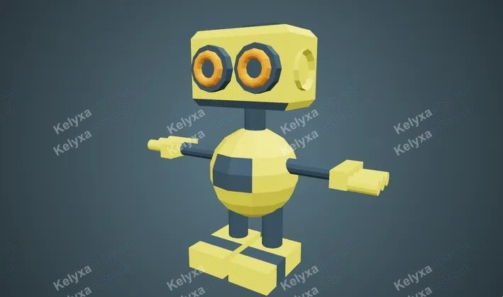 Low poly Robot Printable 3D Model