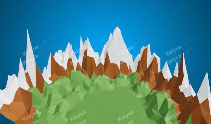 Valley Terrain 3D Model