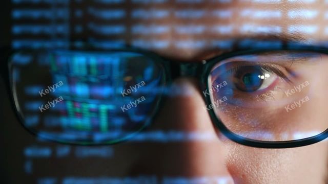 Reflection of Code in Glasses