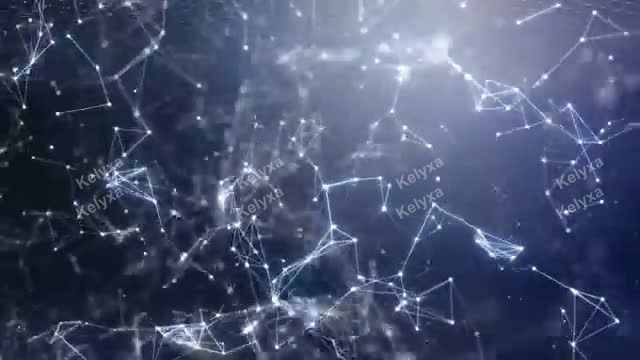 Abstract Network of Glowing Nodes